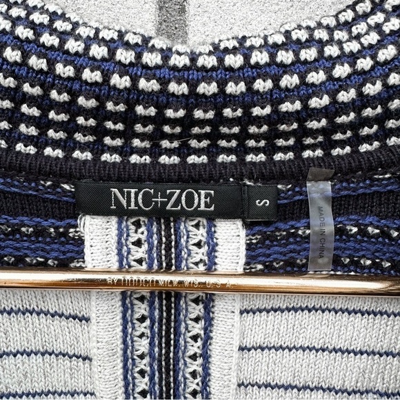 Nic + Zoe Full Zip Up Cardigan Sweater Pockets Cotton Viscose Jacket - Picture 5 of 11